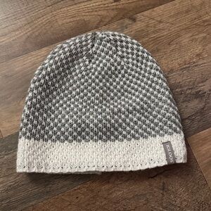 Gray and White Women's Beanie